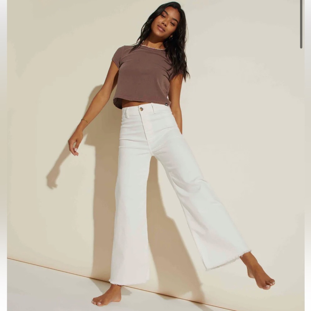 Billabong Women's High Rise White Jeans
